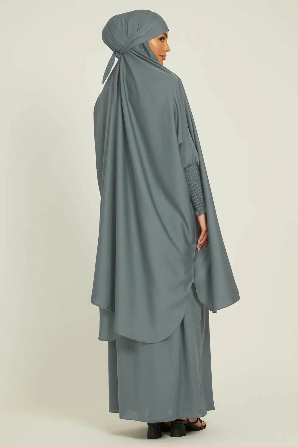 beautiful modest arab muslimah dubai simple 2pcs long prayer dress khimar hijab jilbab abaya muslim clothing wholesale