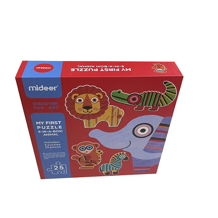 kids cardboard diy learning puzzle