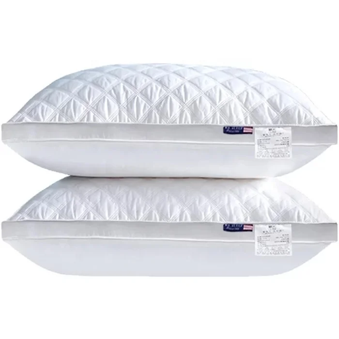 Home Hotel  Quilted microfiber Gusset Pillow 2 Pack White Standard Size