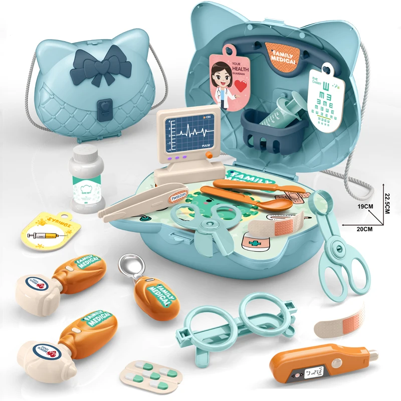 HYUE Cheap Shoulder Bag Animal Pretend Play Series Kids Educational Mini Doctor Medical Toy for Boy and Girl