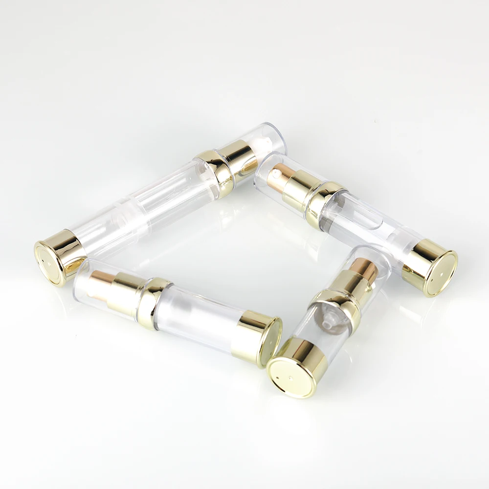 
empty plastic cosmetics packaging airless bottle 10ml 15ml 20ml 