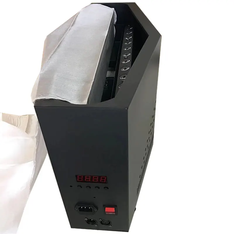 Silk Cloth Fire Flame Light LED DJ Stage Disco Holiday Backdrop Double Blower 2m RGB Electric Fake Flame Effect Machine