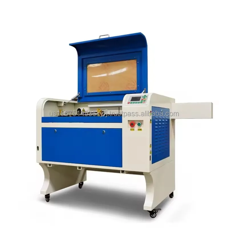 Small Engraving Machine 5070 Laser Cutter with Ruida Control Honeycomb and Blade Bed Up and Down 57 Stepper Motor On Sale
