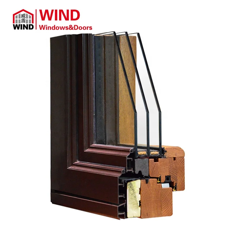 PHI Certified Aluminum Wood Window Frames Price Passive House Windows