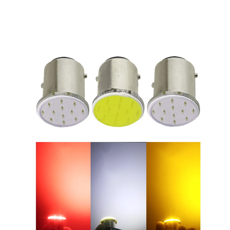 P21W 1157 Bay15d 1156 BA15S P21W LED Turn Signal Bulb COB Car Interior Light Parking Reverse Back Brake Lamp Super Bright 12V