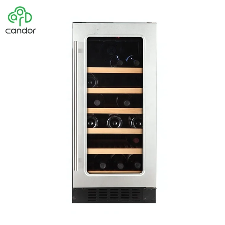 Factory custom compressor cooling wire/wooden shelves best wine cellar coolers 33 bottles built in cabinet