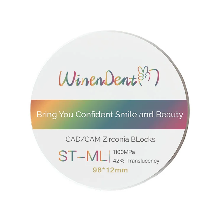 zirconia 98mm 12mm zirconium oxide ceramic blank ST-ML CAD/CAM Technology zirconia block