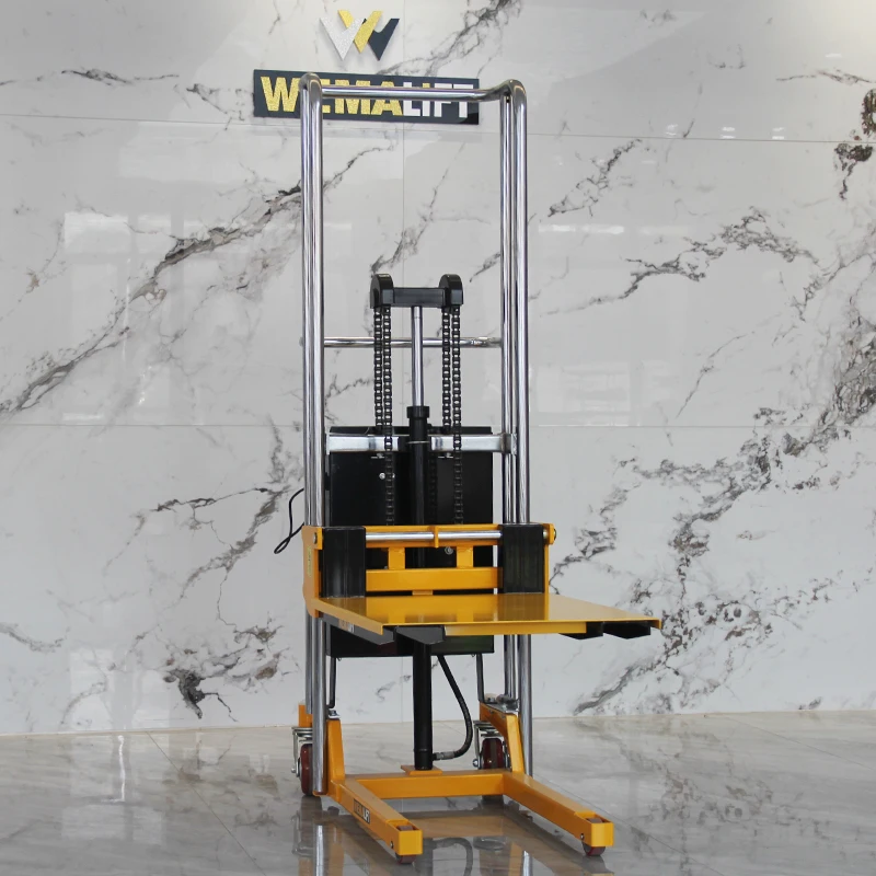 BDDJS manual stacker 400kg hand manual pallet operated stacker hydraulic lift
