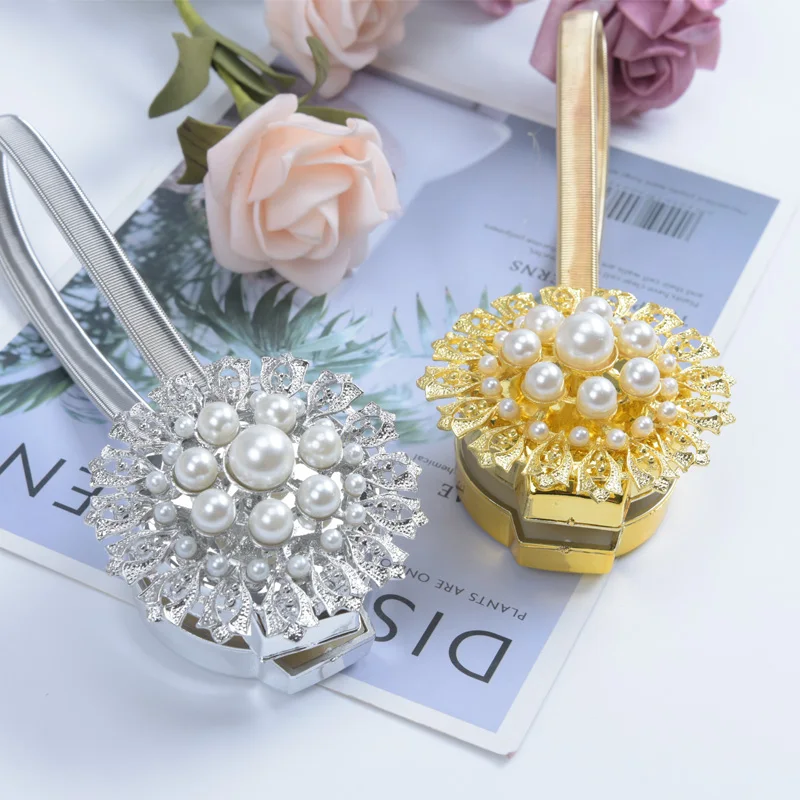 
Pearl Magnetic Curtain Clip Holders Tieback Buckle Clips Accessories For Home Decor 