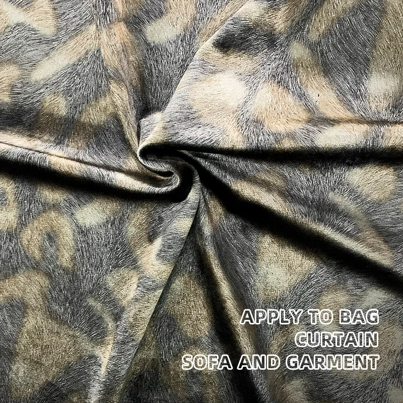 High Quality Upholstery Furniture Holland Velvet Digital Printing Living Room Sofa Fabric