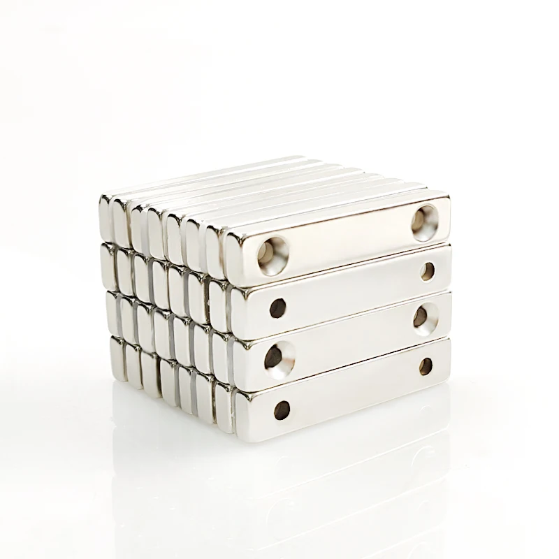 Factory Neodymium -Iron-Boron Magnet Block Ndfeb Magnet Wholesale Price Rectangular Permanent Magnet with Countersunk Hole