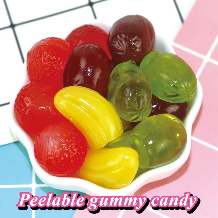 Wholesale  OEM Private Logo hand peeled candy pectin  candy gummy