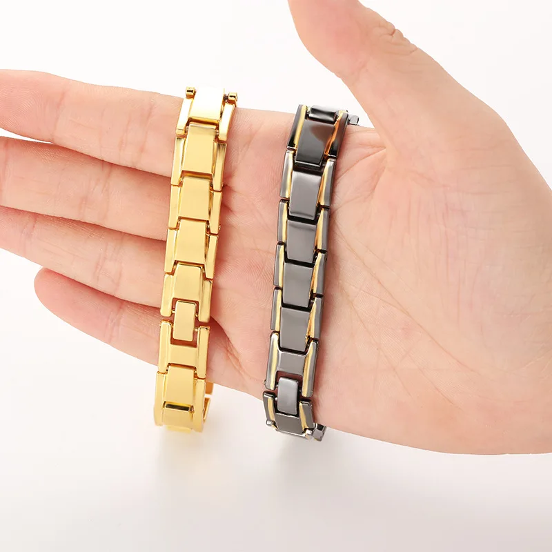 
New fashion neodymium bracelet women magnetic infrared ion magnet Titanium steel bracelet men wholesale 