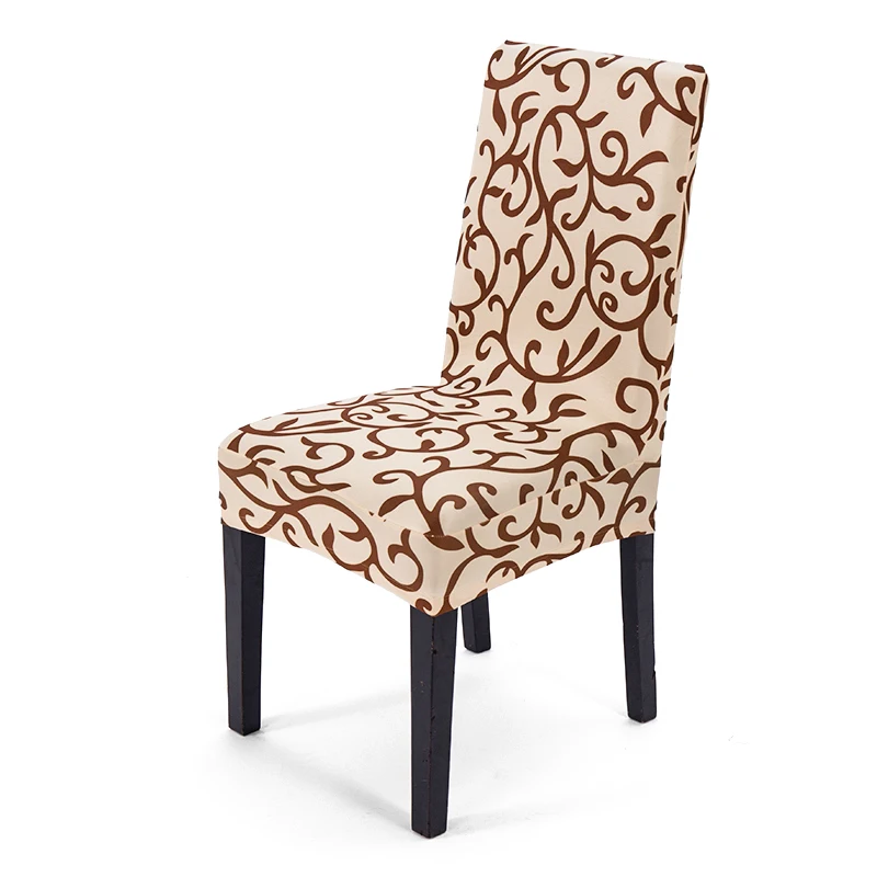 Dining chair covers living room stretch spandex polyester dining home elastic floral print chair covers stretch fabric