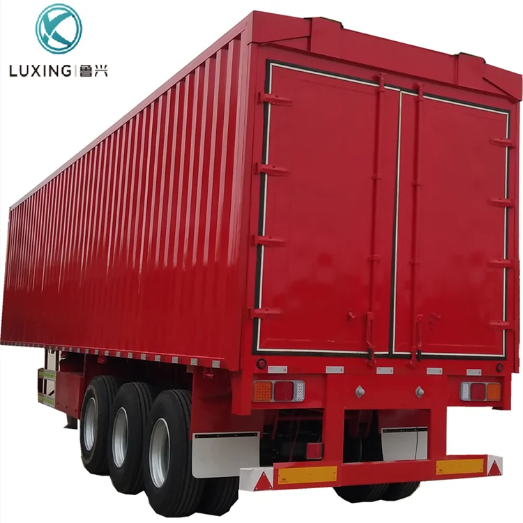 3 Axle Coal Transport Cage Side Wall Semi Drop Fence  Box Van Cargo Trailer For Sale
