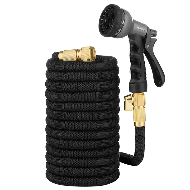 Retractable Water Hose Expandable Garden Hose 50 Ft With Heavy Duty 10 Function Spray Nozzle For Watering
