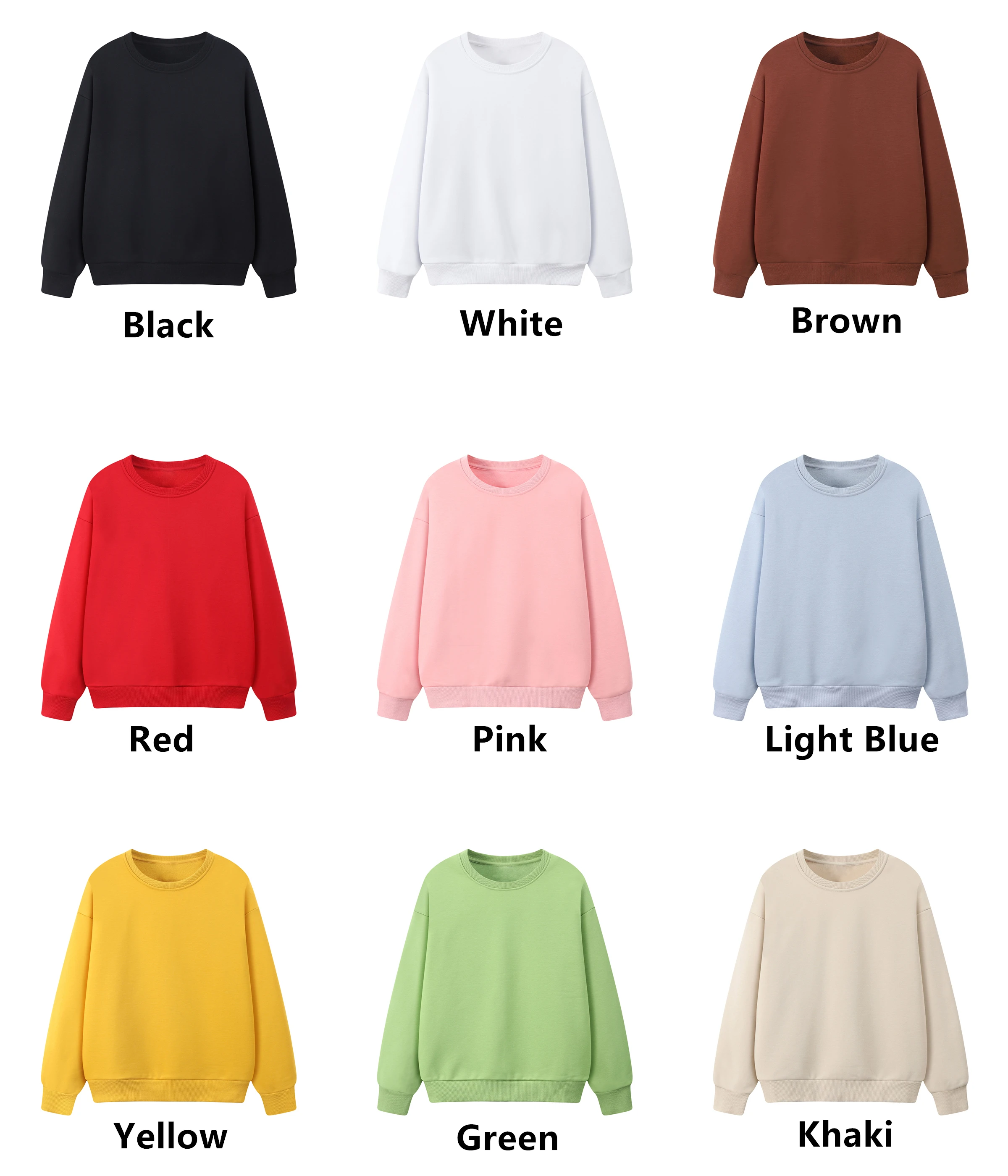 High Quality 500gsm Hoodie Custom Logo Men Heavyweight Cotton Embroidery Sweatshirts Printed Blank Plain Crewneck Sweatshirt