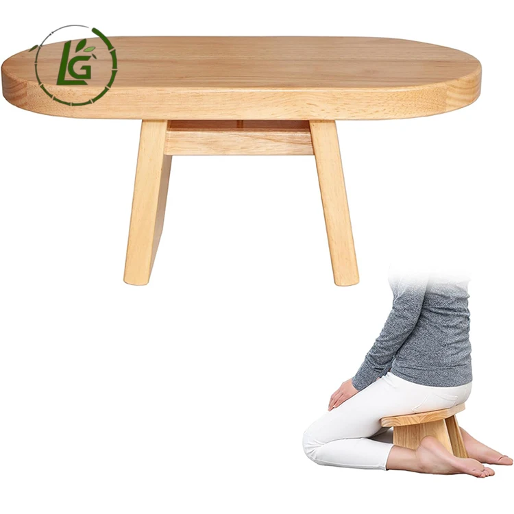 Legend Factory supply ergonomic meditation folding kneeling stool chair prayer bench bamboo meditation chair with back support