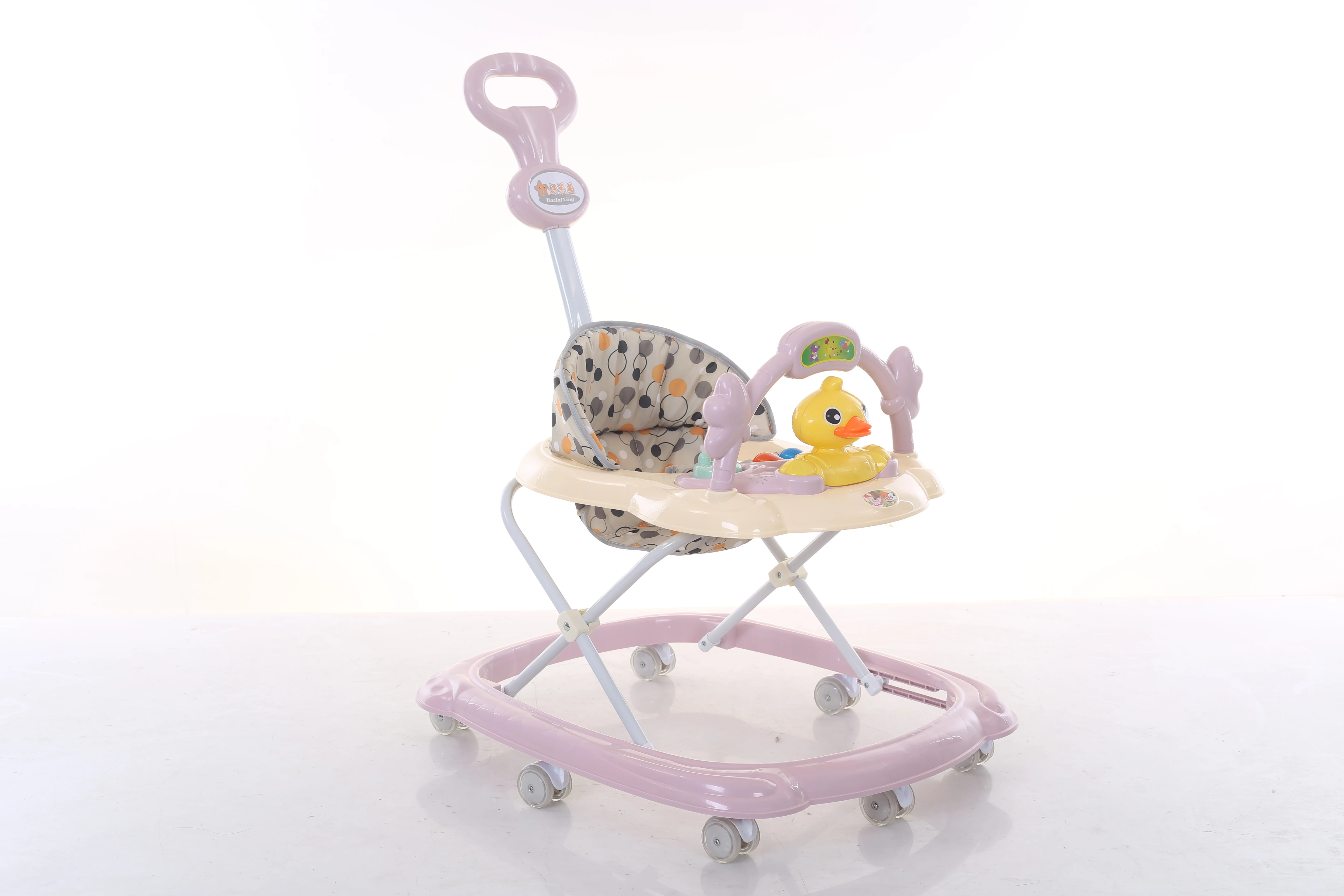 
Cute yellow duck 8 wheels baby walker with music 805Y 