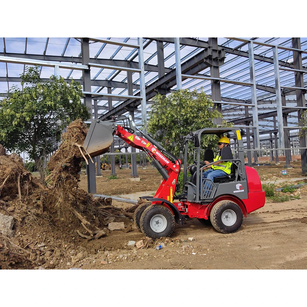 Wiseman 4x4 Hoftrac Machinery Diesel Front Tractor Loader 1 Ton 1.5 Ton 2 Ton Mini Articulated Wheel Loader