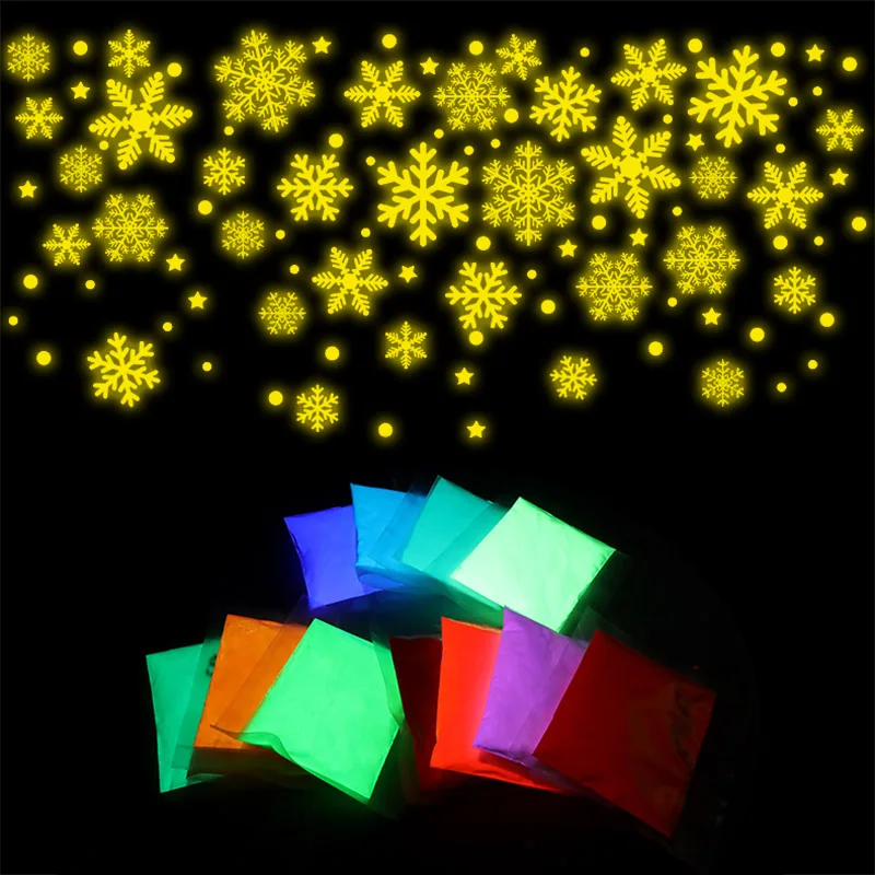 Glow in dark paint photoluminescent pigment glow powder for luminous geometric backpack yellow glow in the dark party