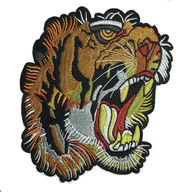 Custom Animal Iron On Embroidered Patch DIY Heat Press Sticker Hook And Loop Velcro Patches Embroidery for Clothing Hat & Bag