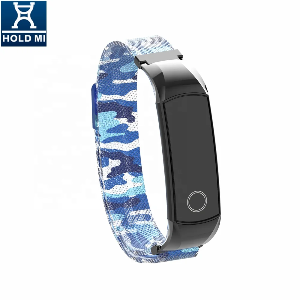 ODM HOLDMI 7084 series Blue Camouflage color magnetic milanese watch strap for HUAWEI band 4