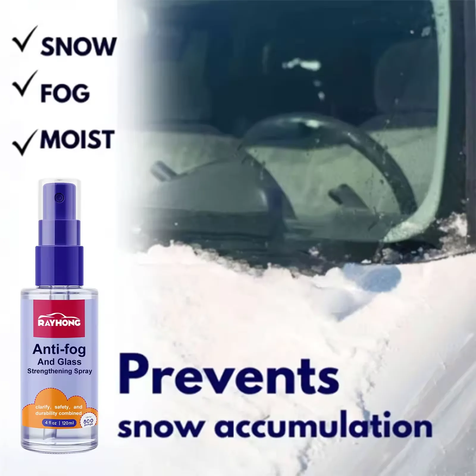 RAYHONG Cleaning Maintenance Car Access Car Anti-fog Agent Waterproof Rainproof Anit fog Spray Car Window Glass Bathroom Cleaner