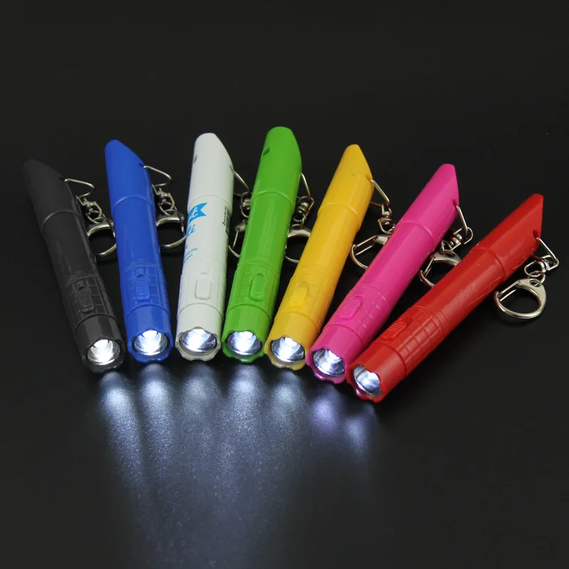 Wholesale Custom Outdoor Portable Mini LED Flashlight Whistle High Quality Promotional Survival Whistle Torch Pen with Keychain