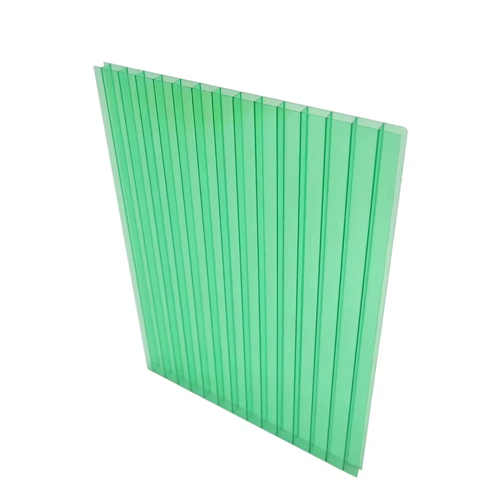 twin wall triple wall four wall uv coating polycarbonate hollow sheet greenhouse roof panels roofing sheet