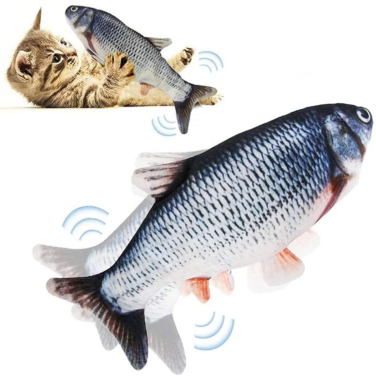 Funny Usb Chargeable Simulation Swing Cat Fish Toy Interactive Electric Catnip Floppy Fish Cat Toy