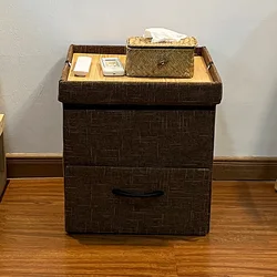 Factory Direct Furniture Mordernr   Foldable Storage Stool with Ottoman Wood Tray Drawer Type for Bedroom Hotel