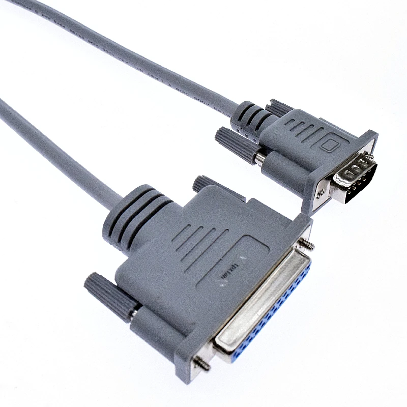 DB25 female to DB9 male Serial RS232 Null Modem Cable