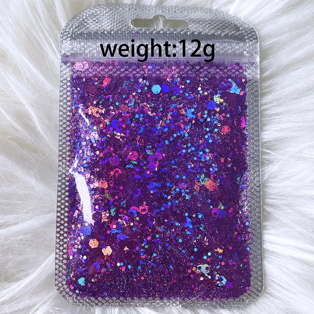 Wholesale 10g Eyeshadow Makeup Super Extra Iridescent Fine Glitter Nail Flakes Glitters Sequins For Nails