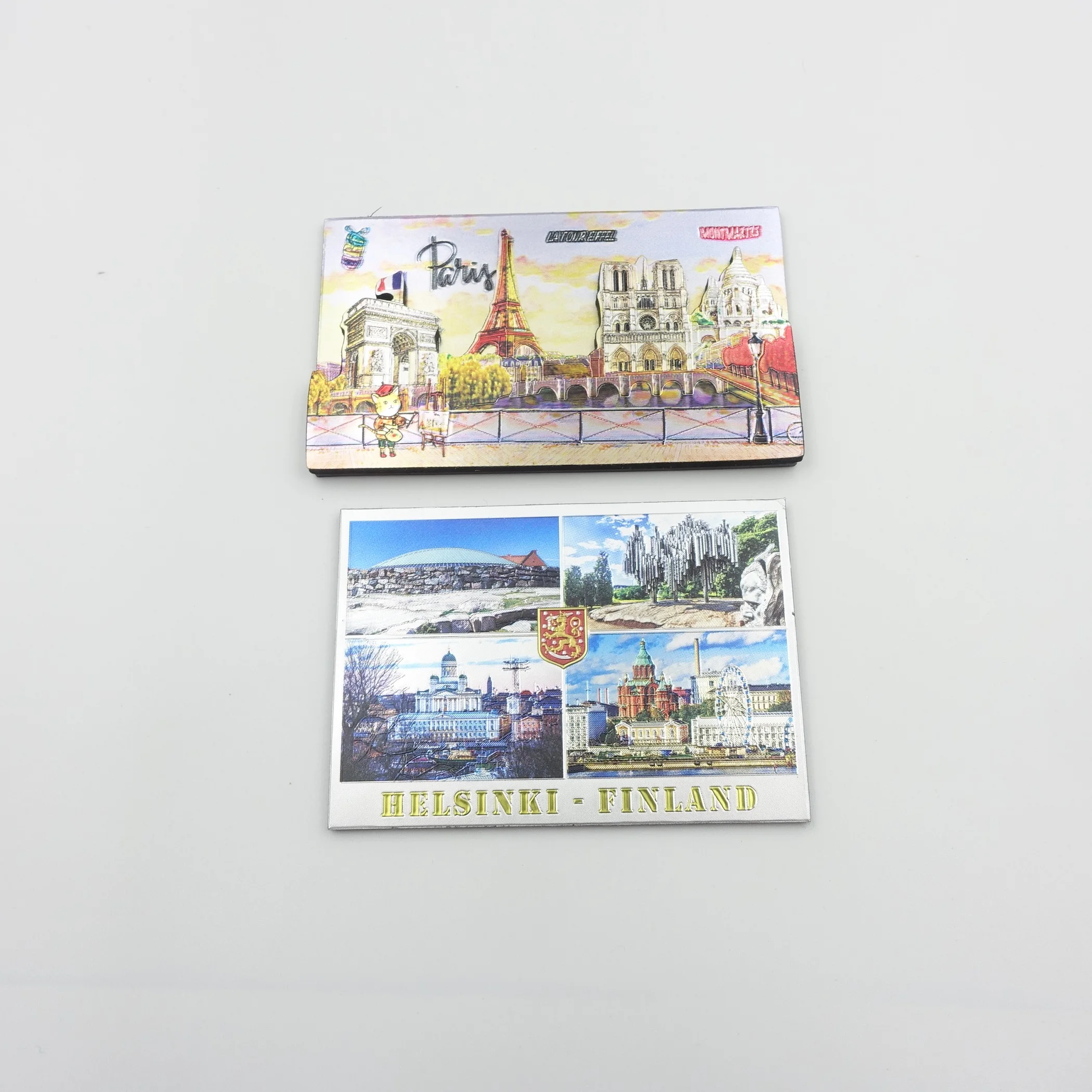 Custom logo travel gifts souvenirs city landscape foil refrigerator magnet promotional gifts travel handicrafts