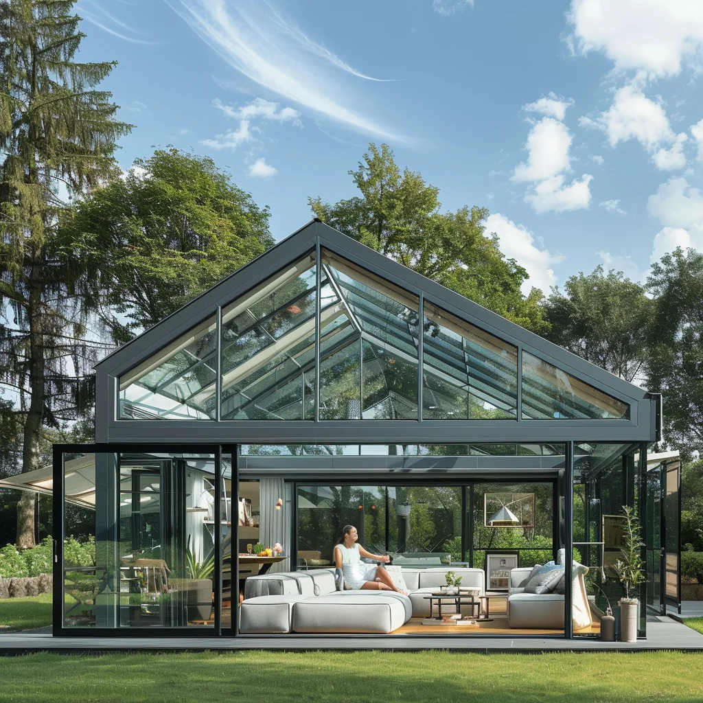 Scienlan Luxury Solarium veranda sunroom glass house prefab sunroom 4 Season Plant House Flower house