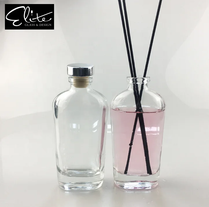 Clear wholesale 150ml new design decorative reed diffuser glass bottle