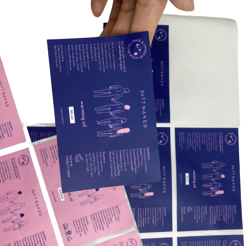 Custom Advanced Color Label/Sticker Temperature and Color Change Sicker Label Paste On Paper Display Box