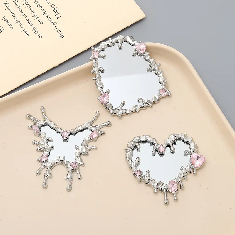 Amuletos de Metal con incrustaciones de diamantes DIY, ropa versátil, accesorios para el cabello, pinzas para el cabello, aros para el cabello, decoración de fundas de teléfono