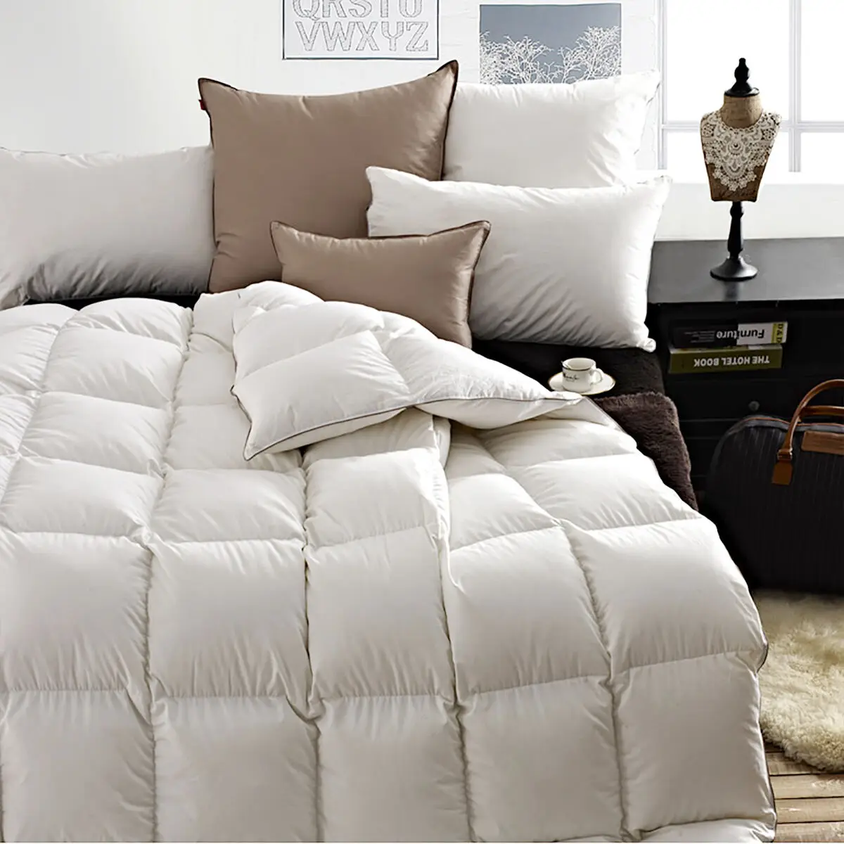
Quilted Pattern and Polyester/Cotton Material down duvet 