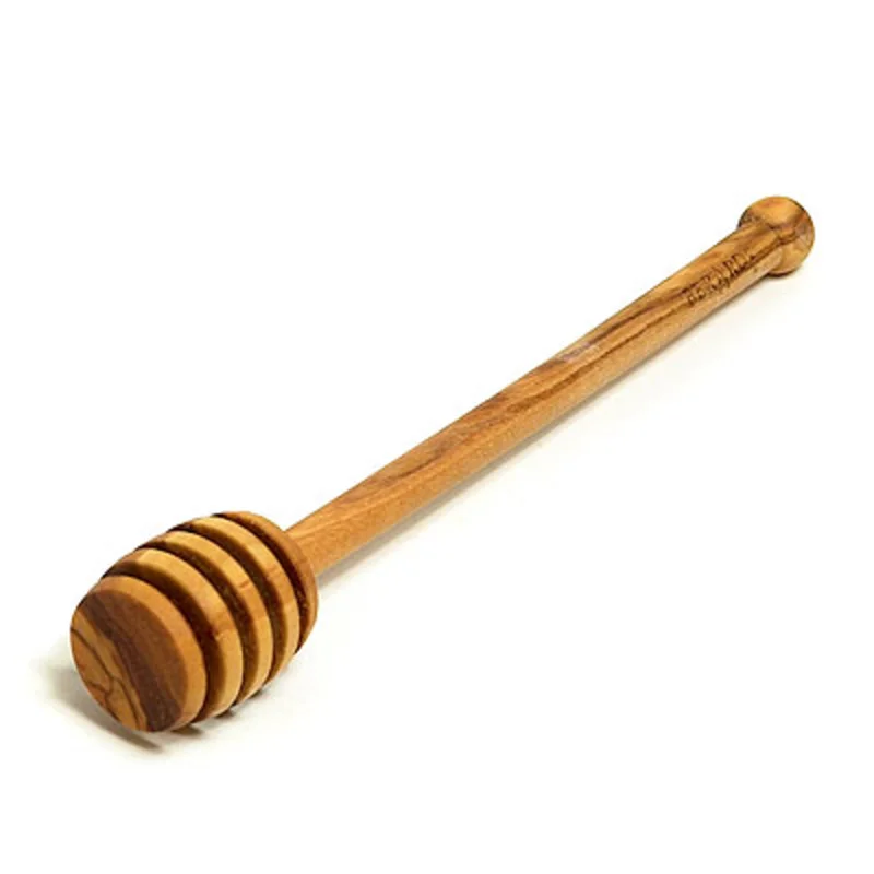 10Inch Door Gift For Birthday Party Natural Wooden Coffee Spoon Bar Honey Spoon Glass Honey Dipper With Handle Bar