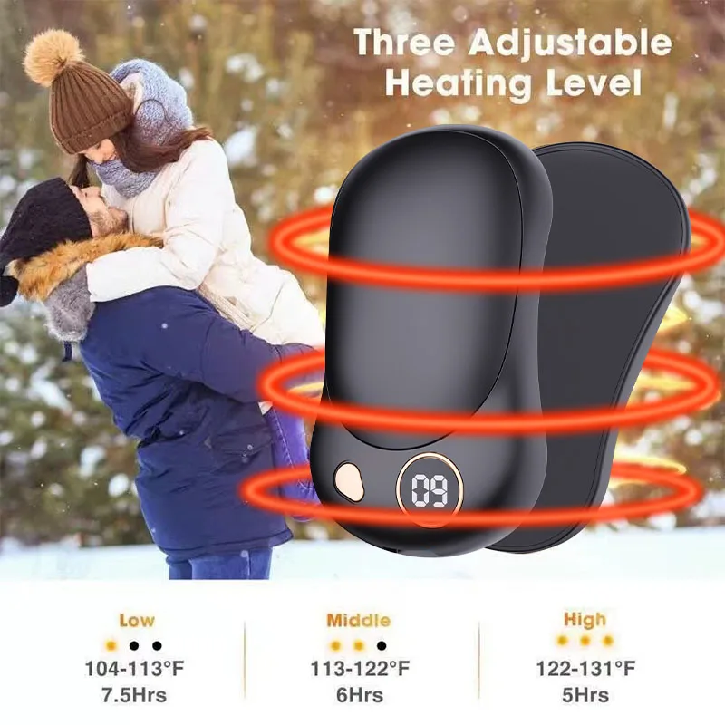 Q6 10000mah portable outdoor 10w 5v 2a mini hand warmer power banks