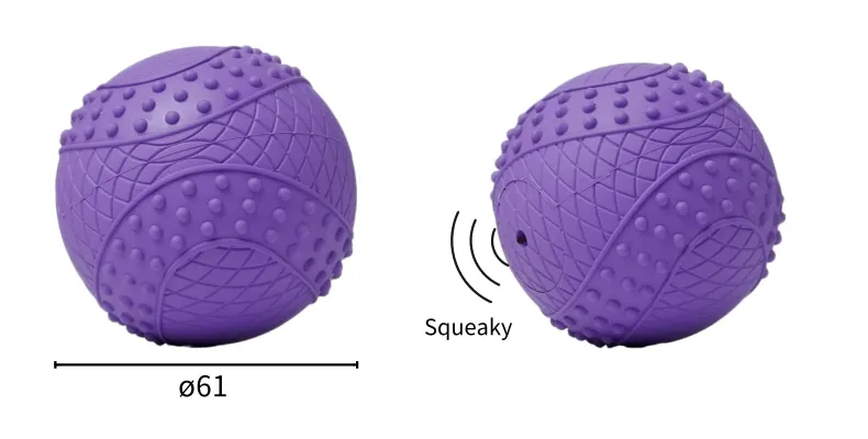  Vking Manufacturer Natural Rubber Supply Interactive Pet Training Squeaky Chew Toys Ball for