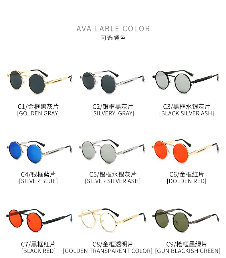 2023 Винтажные Солнцезащитные очки в стиле панк