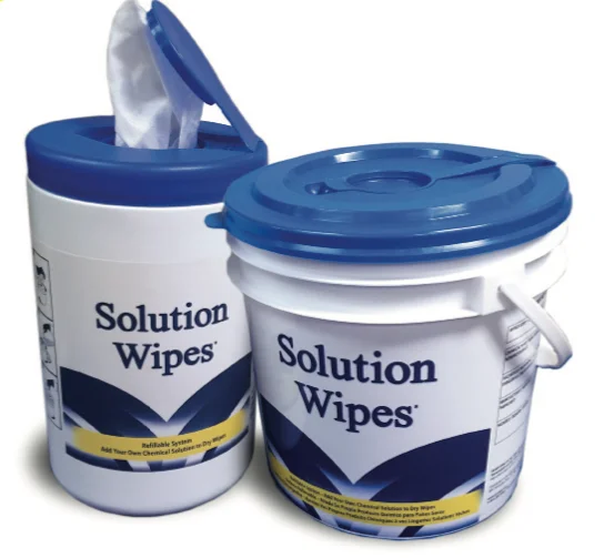 Фабрика поставляет простой белый центр-тянуть древесной массы pp Нетканая сухая и влажная в канистра, ведро, Ванна