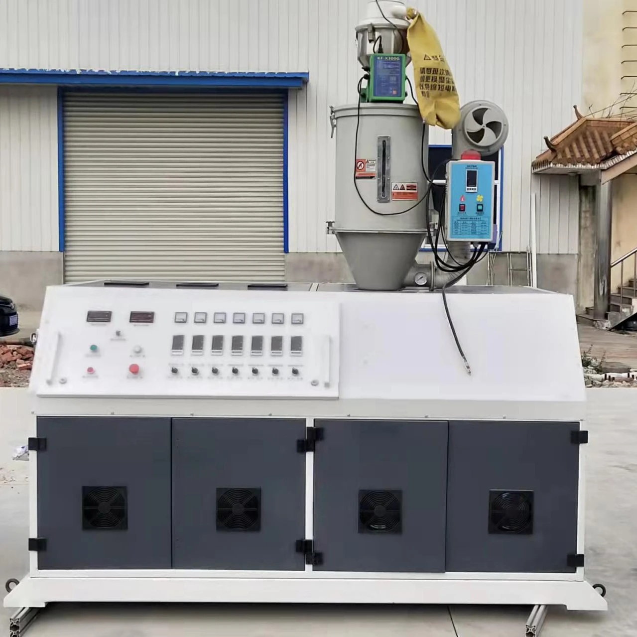 PVC/PE/PP corrugated tube production line,Cooling method is air cooling or water cooling