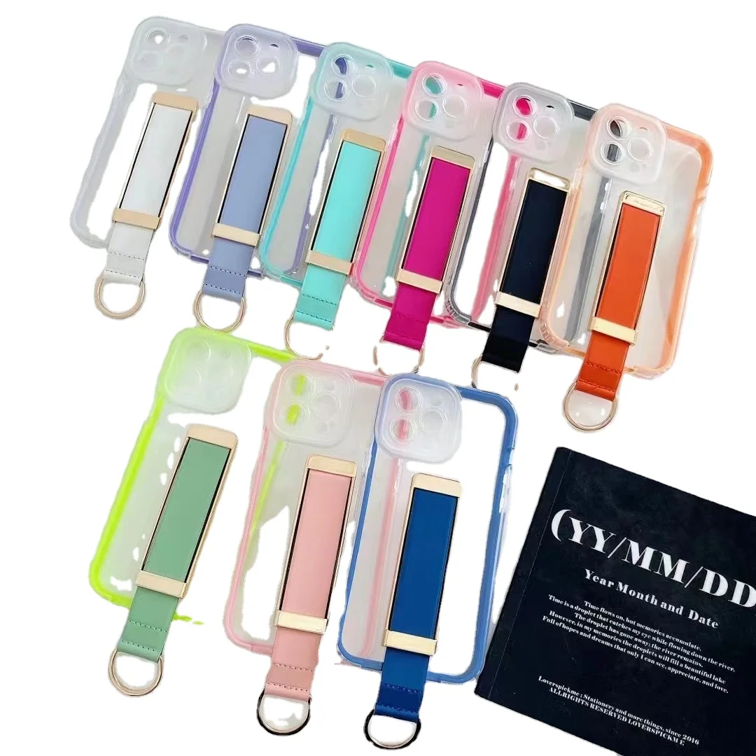 Phone Cases Mobile High Quality New design Anti-drop anti-fingerprint dustproof net grip can be adjusted 9colors TPU+PC material