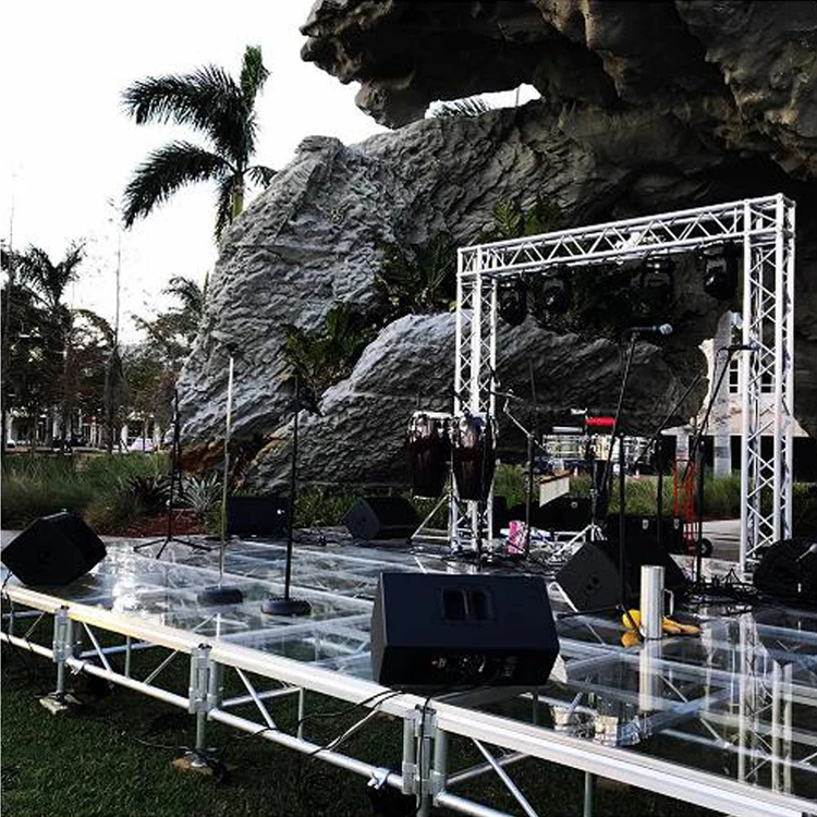 ACS Heavy Duty Outdoor Performance Aluminum Modular Truss Stage 1.22x2.44m Wooden Stage Platform