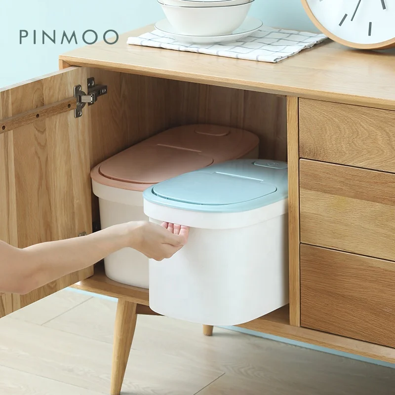 Pinmoo New Design Home Use PP Material Stocked Food Grade Plastic Storage Container Rice Bucket