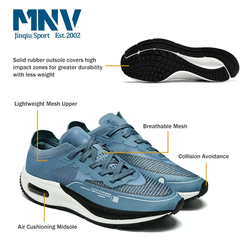 China Shoes Factory Wholesale Fashion Big Size Customize Your Own Logo Brand Air Cushion Gym Running Sport Running Shoes for Man